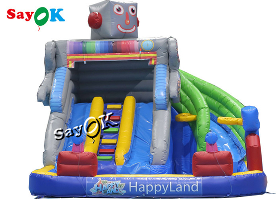 膨脹可能な弾力があるスライドの注文の裏庭のロボット プールが付いているテーマの膨脹可能な水スライド