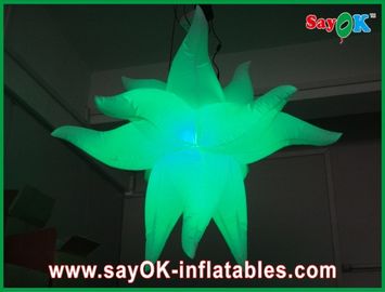 党装飾のための紫色の緑の耐火性の巨大で膨脹可能な星 LED ライト