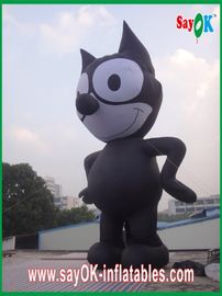 膨脹可能な黒猫/オックスフォードの強い布の膨脹可能な動物の漫画の高さ 8m