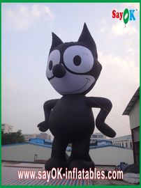 膨脹可能な黒猫/オックスフォードの強い布の膨脹可能な動物の漫画の高さ 8m