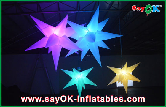 装飾的な導かれた膨脹可能な星の紫系統のオレンジを掛ける OEM の休日