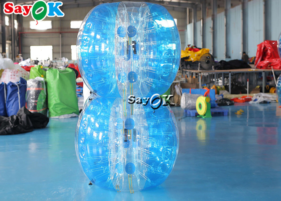 膨脹可能な謝肉祭のゲームの大人TPUポリ塩化ビニール ボディZorbの豊富な球は透明で青いピンクの膨脹可能な泡サッカーを置いた