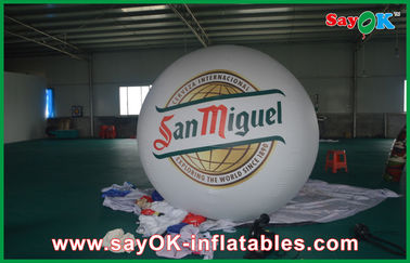 白 2M の膨脹可能な気球のヘリウムの軟式小型飛行船の気球 0.18mm ポリ塩化ビニールの広告