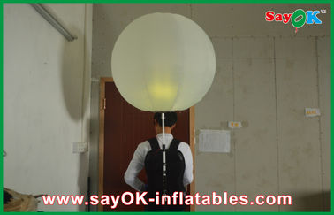 0.8m の直径の屋外の膨脹可能なバックパックの広告の気球のオックスフォードの布