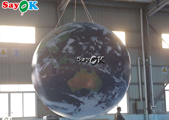 学校のでき事2.5mの導かれた照明と装飾的な8ft膨脹可能な地球の地球モデル