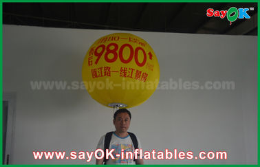 1.5mの印刷物の巨大で大きく膨脹可能なヘリウムの気球が付いている膨脹可能な導かれたバックパックの気球の広告の気球