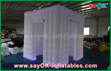 Funny Photo Booth Props Shopping Mall Two Doors Wedding Inflatable Photo Booth Portable With Led