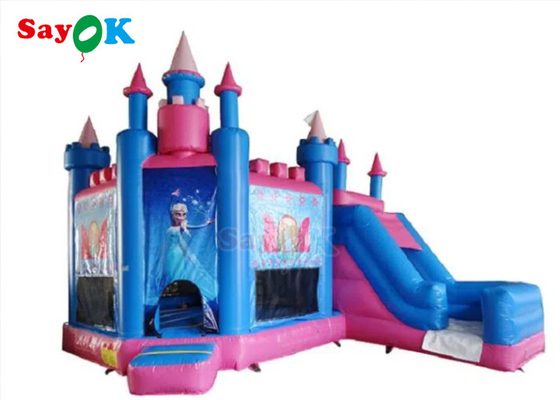 スライドを持つFrozen Carriage Bouncy Castle防水膨脹可能な跳ね上がりの家の王女
