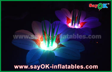 1.5m のナイロン布の党のために多色刷り膨脹可能な照明装飾の花