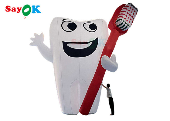 ホワイト 6m 充気型 漫画キャラクター 巨大歯 プロモーション製品 充気型モデル