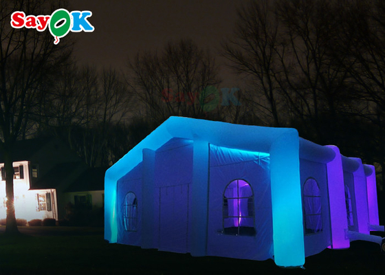 LED色の立方体の膨脹可能な結婚式のテントの爆発の泡キャンプ テント