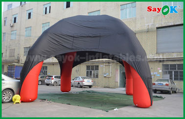 膨脹可能なテントのドームの赤く/黒いくもの防火効力のあるオックスフォードの布が付いている膨脹可能なドームのテント4の足