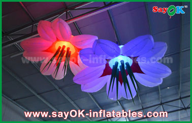 LEDは花の/でき事のための膨脹可能な照明装飾のナイロン布を広告掛けます