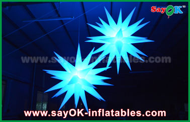 巨人1.5m LEDの星の気球のパブ/棒のための膨脹可能な照明装飾
