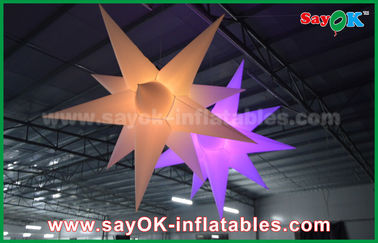 セリウム/ULの送風機とのナイロン広告LEDの星の気球の屋外の膨脹可能な装飾