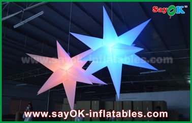 セリウム/ULの送風機とのナイロン広告LEDの星の気球の屋外の膨脹可能な装飾