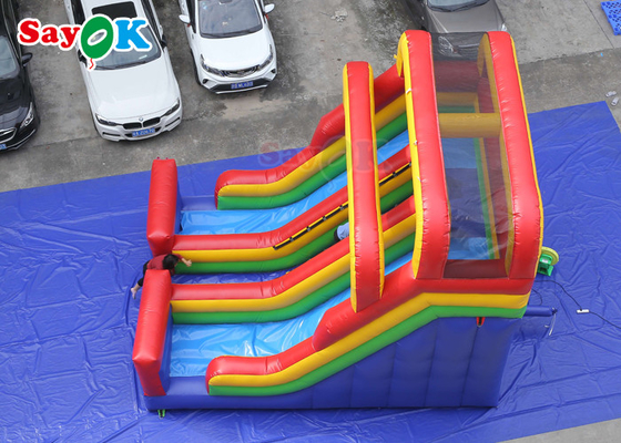 屋外用 膨張式 スライド シンプル PVC 膨張式 バウンサー スライド 吹き上げ式 ダブル 乾燥式 スライド 子供用 膨張式 スライド