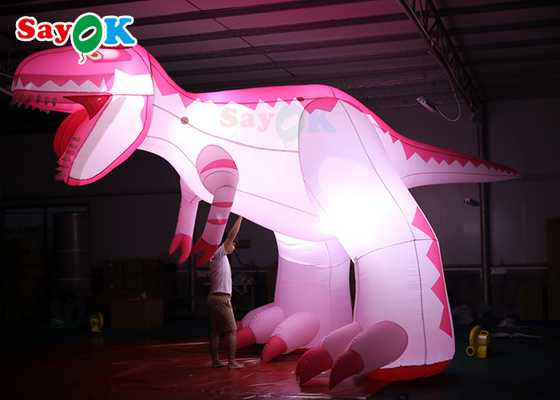 ピンク 4m 膨らませられる漫画キャラクター 広告 恐竜 防水 膨らませられる動物気球
