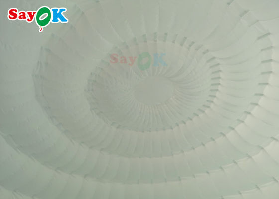 屋外充気テント 6x5x3.2m LEDライト付き純白充気ドームテント