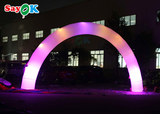 ポリ塩化ビニールのLEDライトで造られる膨脹可能なアーチ道のドアの装飾サンタは屋内棒のヤードの芝生のテラスをつなぎ留める
