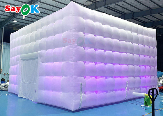 移動式 8x8x4m 屋外白色充気式エアテント 幸せなパーティーのための充気式パーティーテント
