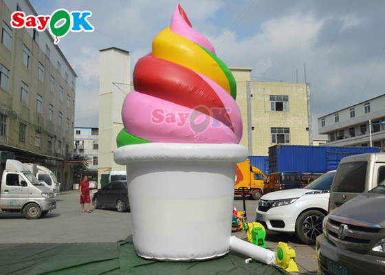 祝祭の屋外広告のためのカスタマイズされた5mの膨脹可能なアイス クリーム モデル