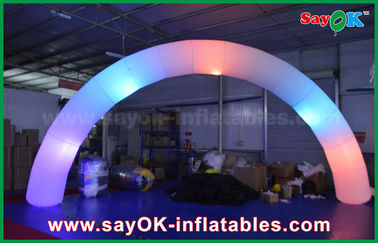 装飾のためのアーチの方法ゲートをつける膨脹可能な虹のアーチ63cm DIAのナイロン布Inflatble