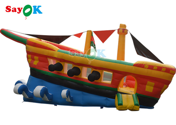 防火効力のある膨脹可能な海賊船コンボ党跳ね上がりの家の膨脹可能なボートの城の船のスライド