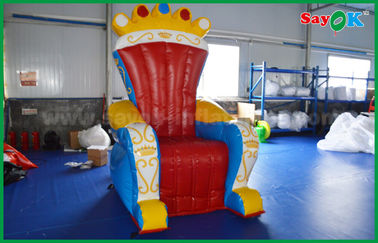 支柱のための青および赤いポリ塩化ビニール注文の広告のInflatablesの王位/ソファー