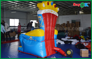 支柱のための青および赤いポリ塩化ビニール注文の広告のInflatablesの王位/ソファー