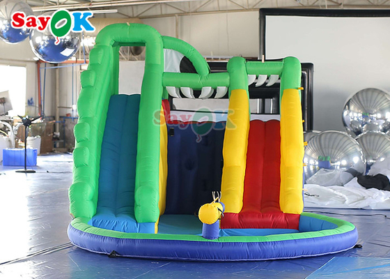 膨らませられる跳びスライド 子供のための膨らませられる水スライド プール裏庭 ダブルスライド ジャンピングバウンサー