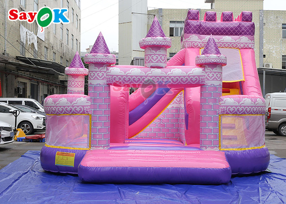 遊園地のための膨脹可能な跳ね上がりの家をしているInflatable Castle Slide Girlsピンクの王女