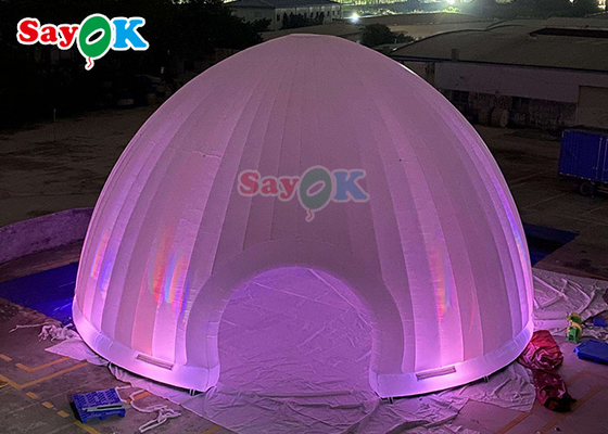LED が付いている立方体の防水シートの膨脹可能な空気テントのでき事の膨脹可能なドームの玄関ひさしイグルー