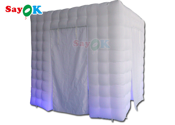 広告のための巨大な白い膨脹可能な写真ブース LED の膨脹可能なテント