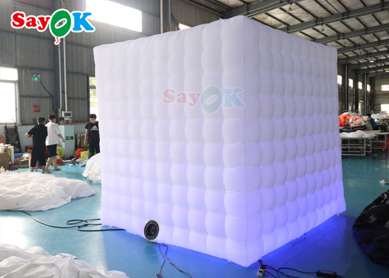 広告のための巨大な白い膨脹可能な写真ブース LED の膨脹可能なテント