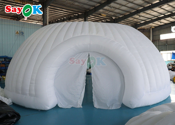 広告の膨脹可能な玄関ひさしのテントのパノラマ ドームの膨脹可能な白い結婚式のテント