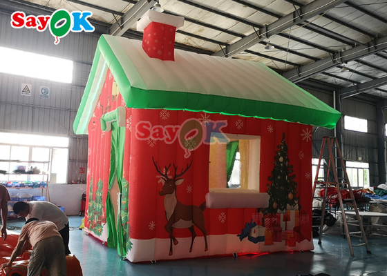 屋外の膨脹可能な休日の装飾の膨脹可能なクリスマスの家 4.6x4.6x5mH