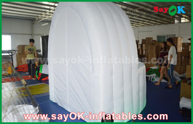 棒膨脹可能なテントの白3m DIAのLEDライトが付いている膨脹可能な空気テントのオックスフォードの布のパブ棒テント