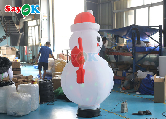 オックスフォード 布 充気式 祝日 飾り 空気型 PVC 充気式 回転式 クリスマス スノーマン