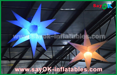 1.5m 190のDのナイロン広告の膨脹可能な照明装飾、導かれたライトが付いている膨脹可能な星