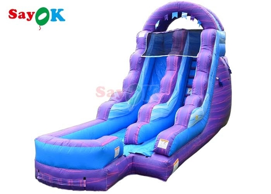 巨大庭園ゲーム 水上充電式 水上スライド 紫 充電式ダブルスライド