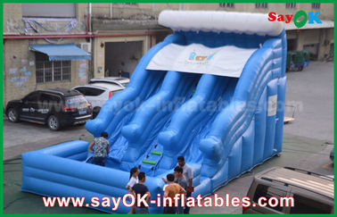 露天用充氣式スライド 大型 紫外線防止 0.55 PVC タールパウリン 濡れ乾燥式充氣式バウンサースライド