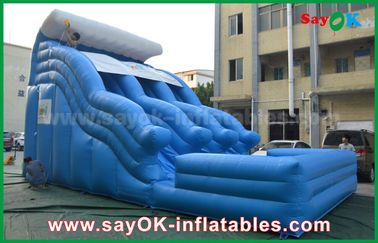 露天用充氣式スライド 大型 紫外線防止 0.55 PVC タールパウリン 濡れ乾燥式充氣式バウンサースライド
