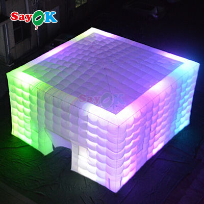 8m スクエア キャンプテント LED 充気テント 80 人 屋外パーティーイベント