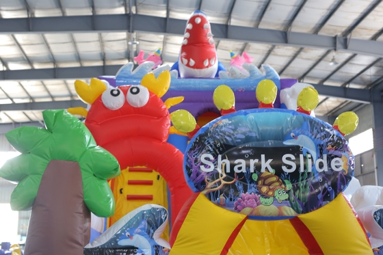 子供のイベントのためのブランシーキャッスルデザインのカスタム印刷充気式ドライスライド