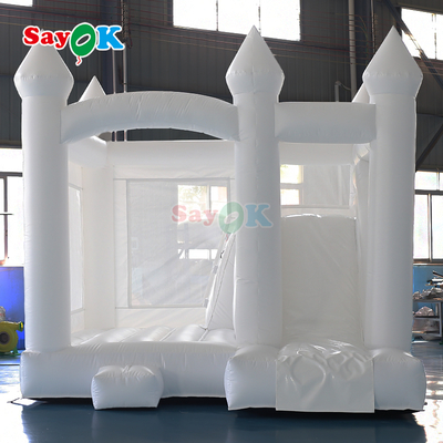 Sayok 商用 PVC インフレータブル バウンサー スライド コンボ ホワイト インフレータブル ウェディング バウンス ハウス