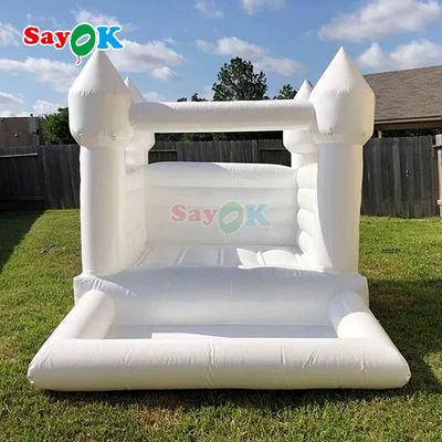 Sayok 白いウェディングパーティー 小型バウンスハウス インフレータブルバウンスキャッスル ボールピット付き