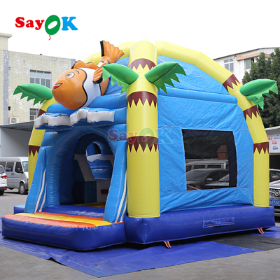 Sayok商用PVCインフレータブルバウンスキャッスル 海のクラウンフィッシュ オクトパス インフレータブルバウンサーハウス 子供用
