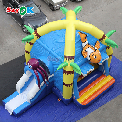 Sayok商用PVCインフレータブルバウンスキャッスル 海のクラウンフィッシュ オクトパス インフレータブルバウンサーハウス 子供用