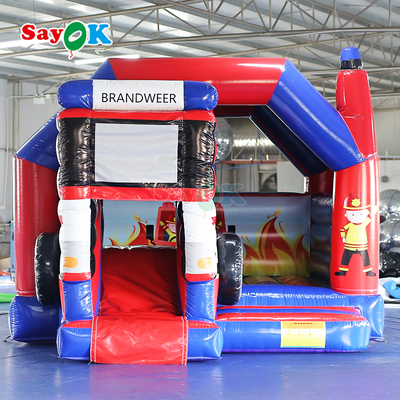 Sayok Brandweer テーマ 充気式スライド 跳び屋 コンボ 消防車 子供用の充気式跳び城